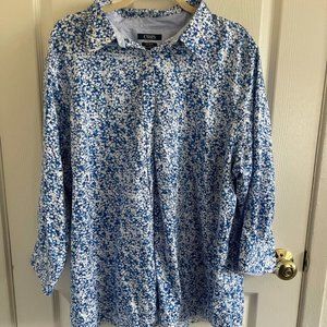 Plus Size Chaps Button Down 3x Dress Shirt Like New